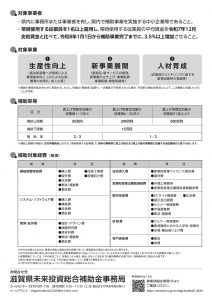 滋賀県未来投資総合補助金チラシ2